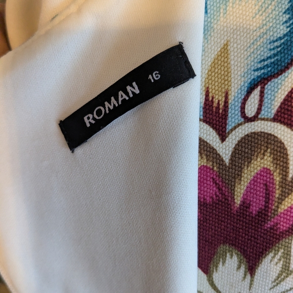 Roma Elegant Purple and White Midi Dress - Picture 4 of 4